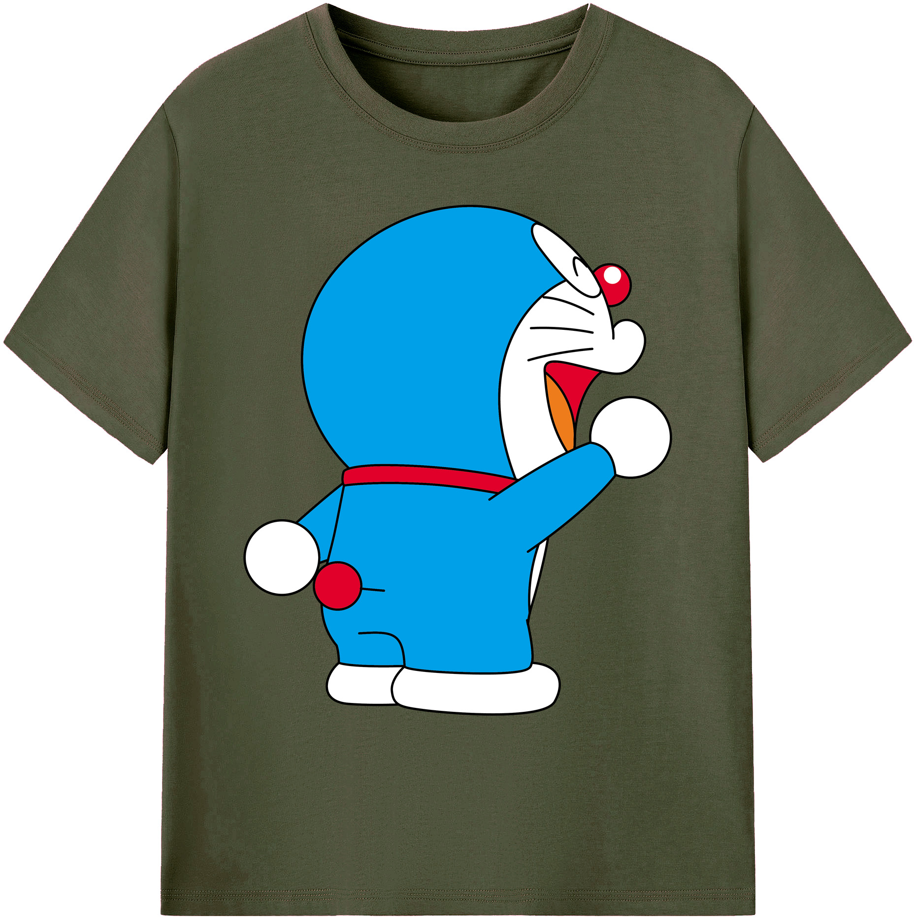 （画像用） ドラえもん Doraemon 綿100％ メンズ半袖Tシャツ｜肌触りやわらか＆通気性